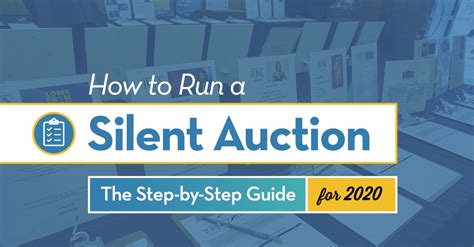 Step by Step Guide on How to Run a Silent Auction.